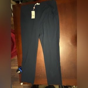 Cabi woman’s Newport navy dress pants 12 BNWT very nice  wide leg career Beachy